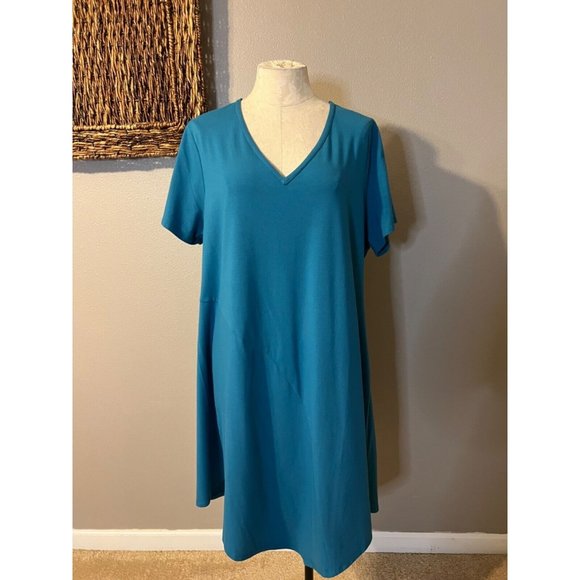 Soft Surroundings Dress 1X Short Sleeve Cotton Modal Stretch Washable NEW - Picture 3 of 10